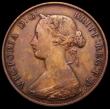 London Coins : A161 : Lot 1047 : Mint Error - Mis-Strike Halfpenny Victoria Bun Head Freeman Obverse 7 Brockage, Fine