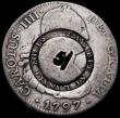 London Coins : A161 : Lot 1340 : Scotland Countermarked Dollar 1797 Lanark Mills Davis 83, KM#CC66 Countermark Near Fine, host coin V...