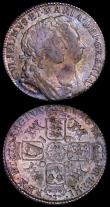 London Coins : A162 : Lot 1897 : Shillings (2) 1692 ESC 1075, Bull 863 NVF/VF toned with initials scratched on the portraits, this vi...