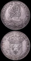 London Coins : A162 : Lot 2921 : France Quarter ECU 1644A Rose KM#161.1 VF the reverse with minor adjustment lines, German States - S...