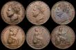 London Coins : A164 : Lot 1566 : Farthings and Third Farthings in LCGS holders (6) Farthings (4) 1822 Obverse 2, U of GEORIUS with no...