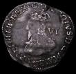 London Coins : A164 : Lot 864 : Sixpence Charles I Group D, Fourth Bust, type 3a, no inner circles, Reverse: Round garnished shield,...