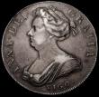 London Coins : A164 : Lot 884 : Crown 1703 VIGO, TERTIO edge, ESC 99, Bull 1340, the R in TERTIO overstruck, the underlying letter u...