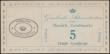 London Coins : A165 : Lot 1216 : Greenland Administration Trade certificate 5 Skilling Pick M6 ND (1941) World War II emergency issue...