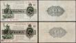 London Coins : A165 : Lot 2 : Treasury Ten Shillings (5) in VG to VF comprises Bradbury (3) T9 De La Rue Red Dash in No. Six digit...
