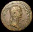 London Coins : A165 : Lot 2008 : Roman Ae Dupondis Antonia Obverse draped bust right ANTONIA AVGVSTA, Reverse TI CLAVDIVS CAESAR AVG ...