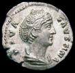 London Coins : A165 : Lot 2066 : Roman Denarius Faustina Snr. (d.140-141AD) Obverse: Draped Bust right, DIVA FAVSTINA, Reverse: Juno ...