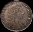 London Coins : A165 : Lot 2713 : Halfcrown 1698 DECIMO ESC 554, Bull 1034, GEF with old grey tone, in an LCGS holder and graded LCGS ...