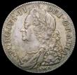London Coins : A165 : Lot 2732 : Halfcrown 1746 LIMA ESC 606, Bull 1688 VF nicely toned with  minor contact marks