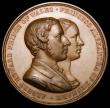 London Coins : A166 : Lot 1331 : The Opening of the Halifax Town Hall 1863 38mm diameter in bronze by J.Moore. Obverse: Busts right c...