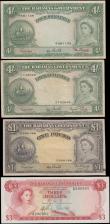 London Coins : A166 : Lot 140 : Bahamas Government Queen Elizabeth II issues (4) comprising  4 Shillings L. 1936 (1953) (2) includin...