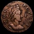 London Coins : A166 : Lot 2931 : USA/Ireland Halfpenny 1760 VOCE POPULI, with P before face on the obverse, two large rosettes follow...