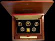London Coins : A166 : Lot 958 : Gibraltar 1839 - 1989 Una and the Lion Gold Proof Set 5 coin set £5, £2, Sovereign and H...