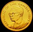 London Coins : A167 : Lot 1928 : Gambia 500 Dalasis Gold 1977 World Conservation Series Obverse: Bust of President Dawda Jawara, Reve...