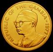 London Coins : A167 : Lot 1929 : Gambia 500 Dalasis Gold 1977 World Conservation Series Obverse: Bust of President Dawda Jawara, Reve...