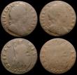 London Coins : A167 : Lot 2429 : Farthings (3) 1697 GVLIELMS error Peck 660 Fair, Excessively rare with few example known, 1699 Date ...