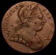London Coins : A168 : Lot 1032 : Mint Error - Mis-Strike Halfpenny George III  (1771-1775) obverse brockage NVF and unusual