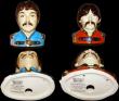 London Coins : A168 : Lot 1045 : Pop Legends Busts - The Beatles (4) Ceramic Sculptures by Peggy Davies, modelled by Ray Noble, a lim...