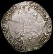London Coins : A168 : Lot 1097 : Halfcrown Charles I Group IV, Fourth horseman, type 4, foreshortened horse, S.2779 mintmark Star, Fi...