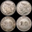 London Coins : A168 : Lot 1928 : Straits Settlements (5) 20 Cents (2) 1895 Good Fine/Fine, 1899 NVF/GF the reverse with some spots, O...