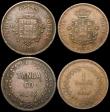 London Coins : A168 : Lot 2083 : Portuguese India - Goa (3) Tanga (60 Reis) 1871 KM#306 Fine, Quarter Tanga (15 Reis) 1871 KM#304 NVF...