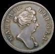 London Coins : A168 : Lot 2134 : Farthing Pattern or medalet Mary II undated, Obverse: Bust of Mary II right, MARIA . II . DEI.  GRA ...