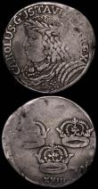 London Coins : A168 : Lot 834 : Poland - Swedish Occupation Ort (18 Groszy) undated (1656) Carolus X KM#38, Kop 9689, 30mm diameter ...