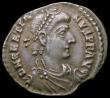 London Coins : A169 : Lot 1163 : Roman Siliqua Gratian (367-383AD) Obverse: Diademed and draped bust right, D N GRATIANVS P F AVG Rev...