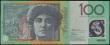 London Coins : A169 : Lot 119 : Australia Reserve Bank 100 Dollars First of the Polymer issues Pick 55a (McD 701a; Rks. 616) 1996 si...