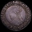 London Coins : A169 : Lot 1238 : Shilling Elizabeth I Sixth Issue, Bust 3B, ear concealed, S.2577, North 2014 mintmark Bell Good Fine...