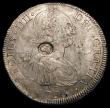 London Coins : A169 : Lot 1340 : Dollar George III Oval Countermark on 1795 Bolivia 8 Reales Potosi ESC 131 countermark VF host coin ...