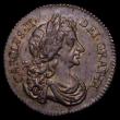 London Coins : A169 : Lot 1783 : Sixpence 1677 G of MAG overstruck, over an O or damaged G, as ESC 1516, Bull 572 NEF