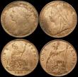 London Coins : A169 : Lot 2080 : Pennies (4) 1893 the 3 of the date showing an additional small spike Gouby BP 1893 Ac(1) Lustrous UN...