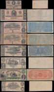 London Coins : A169 : Lot 284 : USA Confederate States & Obsolete Currency (15) in mixed grades from Good/VG to EF and including...