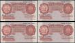 London Coins : A169 : Lot 45 : Ten Shillings Beale B266 Red-brown Britannia medallion issues 1950 (4) a consecutively numbered set ...