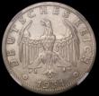 London Coins : A170 : Lot 1026 : Germany - Weimar Republic 3 Reichsmarks 1931A Eagle Reverse KM#74 in an NGC holder and graded MS63, ...