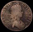 London Coins : A170 : Lot 1356 : Crown 1666 ESC 32, Bull 366 VG with graffiti on the obverse