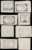 London Coins : A170 : Lot 164 : France Kingdom (7) a selection of early Assignat notes in a well preserved state VF - GVF and better...