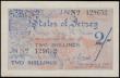 London Coins : A170 : Lot 217 : Jersey World War II German Occupation 2 Shillings Pick 3 (BY JE 4) ND 1942  signature Ereaut serial ...