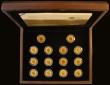 London Coins : A170 : Lot 584 : One Pound 2008 The 25th Anniversary Gold Proof Collection, a 14-coin set in gold S.PG1PCS, comprisin...