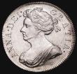 London Coins : A171 : Lot 1612 : Shilling 1702 First Bust, Plain below bust and in angles, ESC 1128, Bull 1385 NEF/EF with a thin scr...