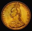 London Coins : A171 : Lot 1958 : Sovereign 1887M Jubilee Head, Small Spread J.E.B on truncation, S.3867, DISH M2, with the E and the ...
