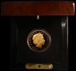 London Coins : A171 : Lot 432 : Alderney Five Pounds 2006 Queen Elizabeth II 80th Birthday Gold Proof KM#133b diamond embedded in th...