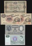 London Coins : A172 : Lot 169 : Sweden Kronor 5 Kronor 30 May 1873 Pick A139c VG-Fine, 1952 Pick 33ai AU (2), 10 Kronor 1946 P40g VF...