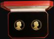 London Coins : A172 : Lot 408 : Gibraltar/Isle of Man a 2-coin set in gold Queen Elizabeth II 75th Birthday comprising Gibraltar Gol...