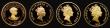 London Coins : A172 : Lot 507 : World in Gold (4) Tuvalu $100 Gold 1993 Coronation of Queen Elizabeth II 40th Anniversary KM#29 Gold...