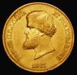 London Coins : A172 : Lot 529 : Brazil 10000 Reis Gold 1867 KM#467 Good Fine/About VF with some edge nicks