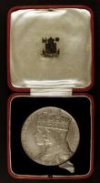 London Coins : A173 : Lot 1059 : George V Silver Jubilee 1935 the official Royal Mint issue, by P. Metcalfe, 57mm diameter in silver ...