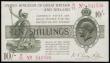 London Coins : A173 : Lot 11 : Ten shillings Warren Fisher T25 issued 1919 serial number E/71 541550 (No. with dot), EF