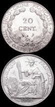 London Coins : A173 : Lot 1340 : French Indo-China 20 Cents 1902A KM#10 UNC or near so and lustrous